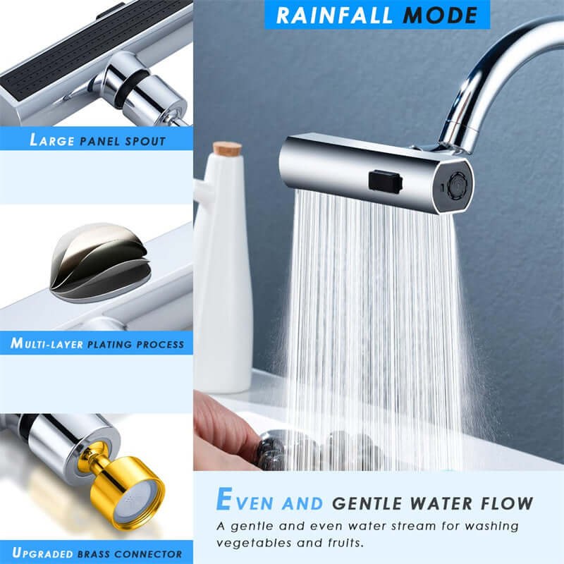 Kitchen Faucet Waterfall Outlet Splash Proof Universal Rotating Bubbler Multifunctional Water Nozzle Extension Kitchen Gadgets Envio Gratis